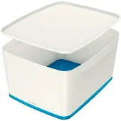 Leitz 5216-10-36, Aufbewahrungsbox, Blau, Weiß, Rechteckig, Acrylnitril-Butadien-Styrol (ABS), Monochromatisch, Drinnen