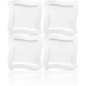 Villeroy & Boch Frühstücksteller "Frühstücksteller NewWave 24 x 24 cm 4er Set weiß"