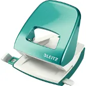 Leitz Bürolocher 5008 Wow, metallic-eisblau