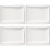Villeroy & Boch Brotteller "Brotteller NewWave 18 x 15 cm 4er Set weiß"