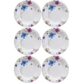 Villeroy & Boch Speiseteller "Speiseteller Mariefleur Gris Basic ø 26,8 cm 6er Set bunt"