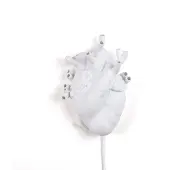 Seletti Heart Wandleuchte - , Heart Lamp, Weiß, für Wohnzimmer, Keramik, Design