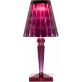 Kartell Big Battery Tischleuchte Plum - , Big Battery, Violett, für Wohnzimmer, Kunststoff, Design