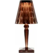 Kartell Big Battery Tischleuchte Cola - , Big Battery, Braun / Rost, für Wohnzimmer, Kunststoff, Design