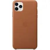Apple Original iPhone 11 Pro Max Hülle - Echtes Leder - Backcover/Hard Case - Braun