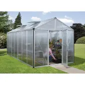 Pergart Vitavia, Aktionsangebot (inkl. 100 Euro Zubehör): Gewächshaus "Zeus 13800", schwarz, 13,8 m², 16 mm HKP