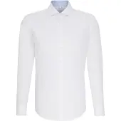 Seidensticker Businesshemd "Schwarze Rose", Herren, Gr. XL (43), normale Ärmellängen, weiß, 100% Baumwolle, unifarben, slim fit, 2-Knopf-Manschette, Hemden Businesshemd, Slim 1/1 Kentkragen Uni