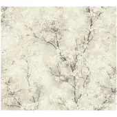Living Walls Vliestapete "New Walls Cosy & Relax mit Kirschblüten" Wald botanisch floral glatt Tapete Wald Tapeten Wohnzimmer Schlafzimmer Küche modern Design Optik