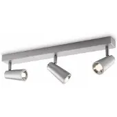 Philips myLiving Spot 564634816, Strahler Oberflächenbeleuchtung, 3 Glühbirne(n), 2700 K, 220-240 V, Aluminium