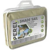Perel Schattentuch, wasserdurchlässig, luftdurchlässig, 5 x 5 x 5 m, 180 g/m², HDPE, Dreieck, champagner