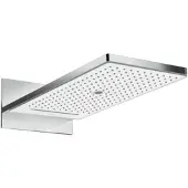 Hansgrohe Rainmaker Select, Fester Duschkopf, Chrom, Weiß, Zimmerdecke