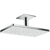 Hansgrohe Rainmaker Select, Fester Duschkopf, Chrom, Weiß, Zimmerdecke
