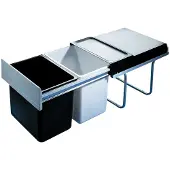 Hailo 3640-00 Abfallsorter 36 (2x18) Liter RAUMSPAR TANDEM ab 40 cm Schrankbreite