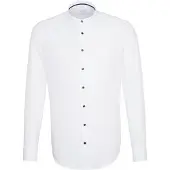 Seidensticker Businesshemd "Schwarze Rose", Herren, Gr. L (41), normale Ärmellängen, weiß, 100% Baumwolle, unifarben, slim fit, 2-Knopf-Manschette, Hemden Businesshemd, Slim 1/1 Stehkragen Uni