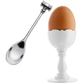 Alessi Eierbecher Mit Löffel Dressed White