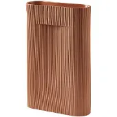 Muuto Vase Ridge Terracotta Frosted Glass 48,5 cm