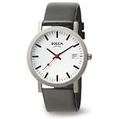 Boccia 3622-01 Herren-Armbanduhr, Titan-Gehäuse, Leder-Armband