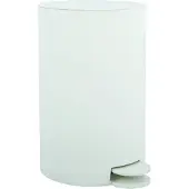 MSV kleiner Treteimer fur Bad/Toilette - weis - 3L - 15 x 27 cm