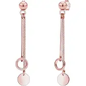 Elli Ohrringe Basic Stecker Kreis Stab Geo Kette 925 Silber Elli Rosegold
