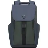 Delsey Unisex. 00202061013 Securflap 15" Rucksack blau grün (OSFA), Schwarz, Lässig, Polyester