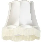 QAZQA Seidenlampenschirm Creme 45/30/44 - Granny