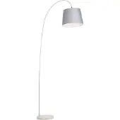 QAZQA Moderne Bogenlampe mit Grauem Schirm Bend