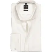 Olymp Businesshemd "Level Five Soirée, body fit, Hochzeitshemd, Royal Kent", Herren, Gr. 42, Normaler Arm, hellbeige, 97% Baumwolle, 3% Elastolefin, Hemden Businesshemd