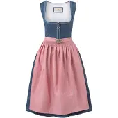 Stockerpoint Langes Dirndl "Roseline" in blau-altrosa | Gr.: 34