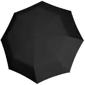 Knirps Regenschirm T.200 M Duomatic, black, sturmfest, Auf-Zu-Automatik, Ø 97 cm, 28 cm, Taschenschirm