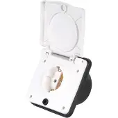 Haba 220V Aussensteckdose Vorzeltsteckdose Einbausteckdose IP44 Wohnwagen Wohnmobil Caravan 220V - 240V Schuko weiß