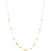Ti sento Collier mit weissen Steinen bicolor vergoldet 3916WY/42