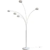 SalesFever Stehleuchte Five Fingers 205 cm | bewegliche Metall-Arme | echter Marmorfuß | B 150 x T 36 x H 205 cm | weiß lackiert