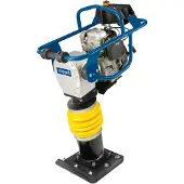 Scheppach Vibrationsstampfer VS1000 | 5,6 PS Motor | 10 kN Verdichtungsdruck | 345 x 285 mm Plattengröße | 450 - 650/min Schlagzahl