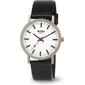 Boccia Titanium 521-03 Uhr Herrenuhr Lederarmband schwarz