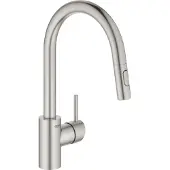GROHE Concetto, Ziehen, Edelstahl, Hebelgriffe, Einzelbild, Type U, Keramik