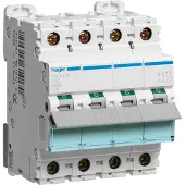 Hager HAG NDN425 Leitungsschutzschalter 4 polig 10kA D-Charakteristik 25A 4 Module