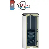 Flamco Standspeicher Duo 120 l, weiß, mit Isolierung