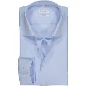 Seidensticker Businesshemd "Schwarze Rose", Herren, Gr. L41, normale Ärmellängen, blau, 100% Baumwolle, unifarben, tailored fit, 2-Knopf-Manschette, Hemden Businesshemd, Shaped 1/1 Kentkragen Uni