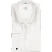 Seidensticker Businesshemd "Schwarze Rose", Herren, Gr. M (40), normale Ärmellängen, weiß, 100% Baumwolle, unifarben, slim fit, Doppelmanschette, Hemden Businesshemd, Slim 1/1 Kentkragen Uni