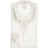 Seidensticker Businesshemd "Schwarze Rose", Herren, Gr. S (38), normale Ärmellängen, beige (ecru), 100% Baumwolle, unifarben, slim fit, 2-Knopf-Manschette, Hemden Businesshemd, Slim 1/1 Kentkragen Uni