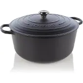 Le Creuset Bräter Signature rund 34 cm Schwarz Matt