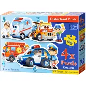 Castorland Rescue Services 4x Puzzle (4+5+6+7)Teil B-04393-2