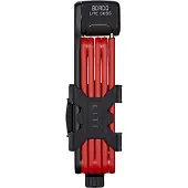 ABUS Faltschloss Bordo Lite 6055K SH mit Halterung - Extra-leichtes Fahrradschloss aus Spezialstahl - -Sicherheitslevel 7 - 85 cm - Rot