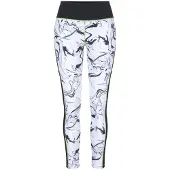 LASCANA Leggings "White Marble" im Marmor-Muster mit Seitenstreifen