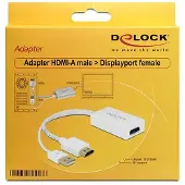 DeLOCK 62496, 0,245 m, DisplayPort, HDMI + USB, Männlich, Weiblich, Gold