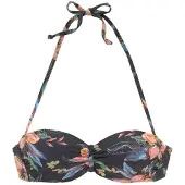 LASCANA Bügel-Bandeau-Bikini-Top "Malia" mit tropischem Print