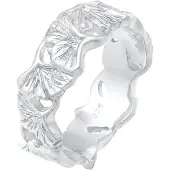 Elli Ring Bandring Ginkgo Blatt Tropic 925 Sterling Silber Elli Silber