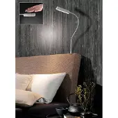 FISCHER&HONSEL GMBH Wandlampe Raik, dimmbar, alu / grau / zink, für Schlafzimmer, Metall, Modern, LED Wandleuchte, Wandlampe Innen