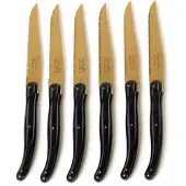 Laguiole Steakmesser Prestige Line Gold Stonewash (6-teilig)