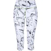 LASCANA Caprileggings "White Marble" Sporthose mit Mesheinsätzen